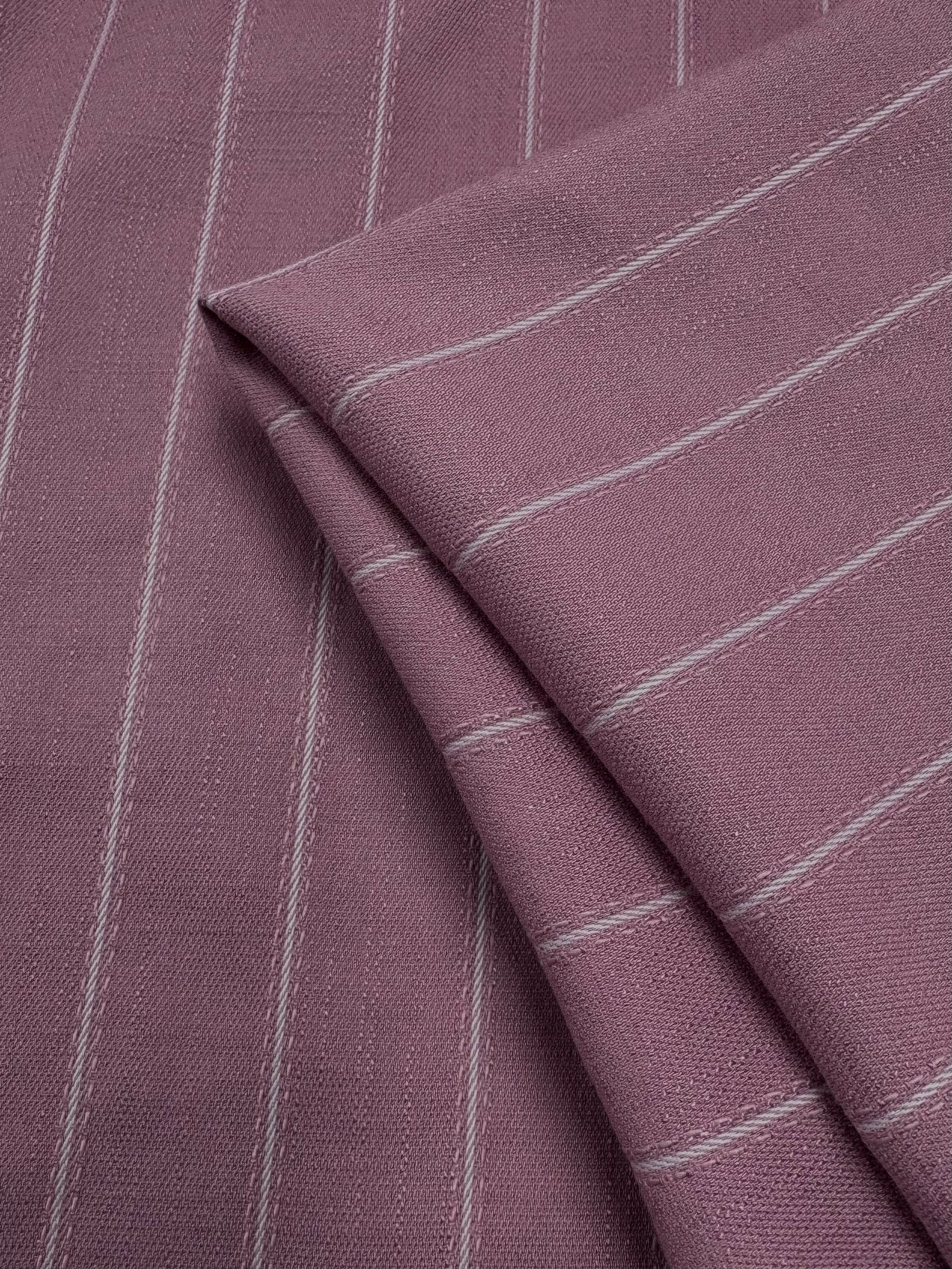 Crepe Suiting - Dusk Pinstripe - 145cm