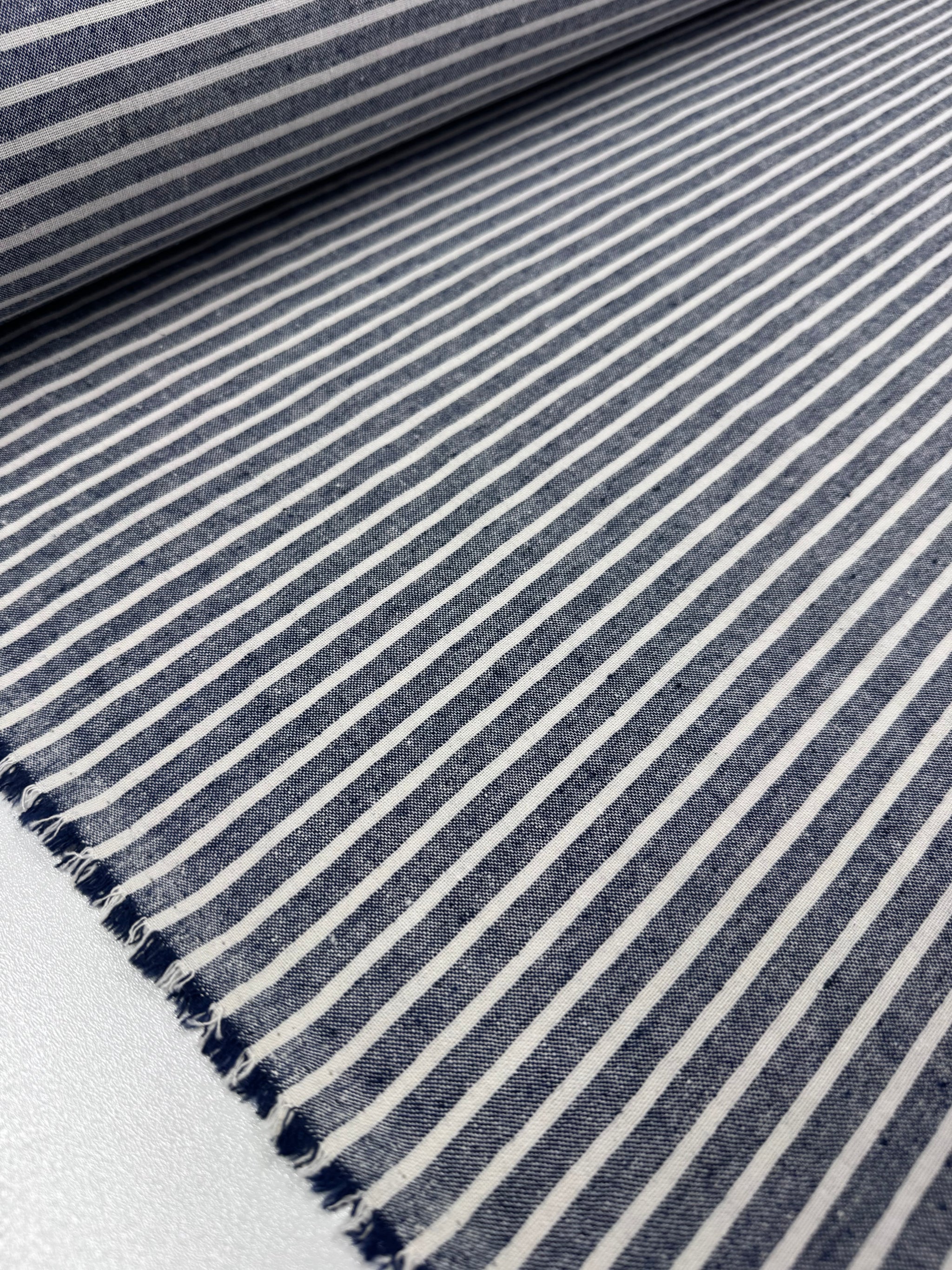 Linen Blend Stripes - Sailor - 140cm