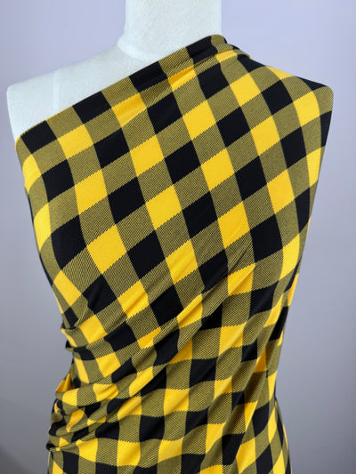 Printed Lycra - Yellow & Black - 170cm