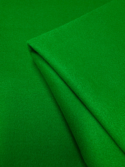Dark Lime wool cashmere coating fabric