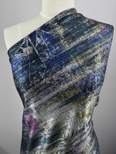Metallic Knit Jersey - Titanium veil - 140cm