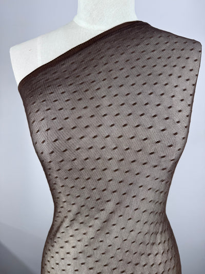Designer Mesh - Brown Dots - 150cm