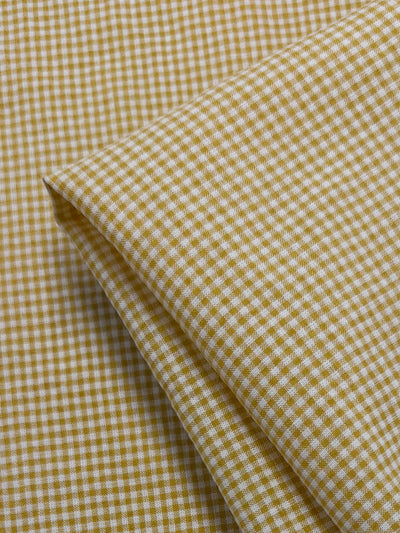 Linen Blend - Mini Banana & White  - 145cm