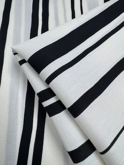 Mercerised Viscose  - Piano Stripe - 150cm