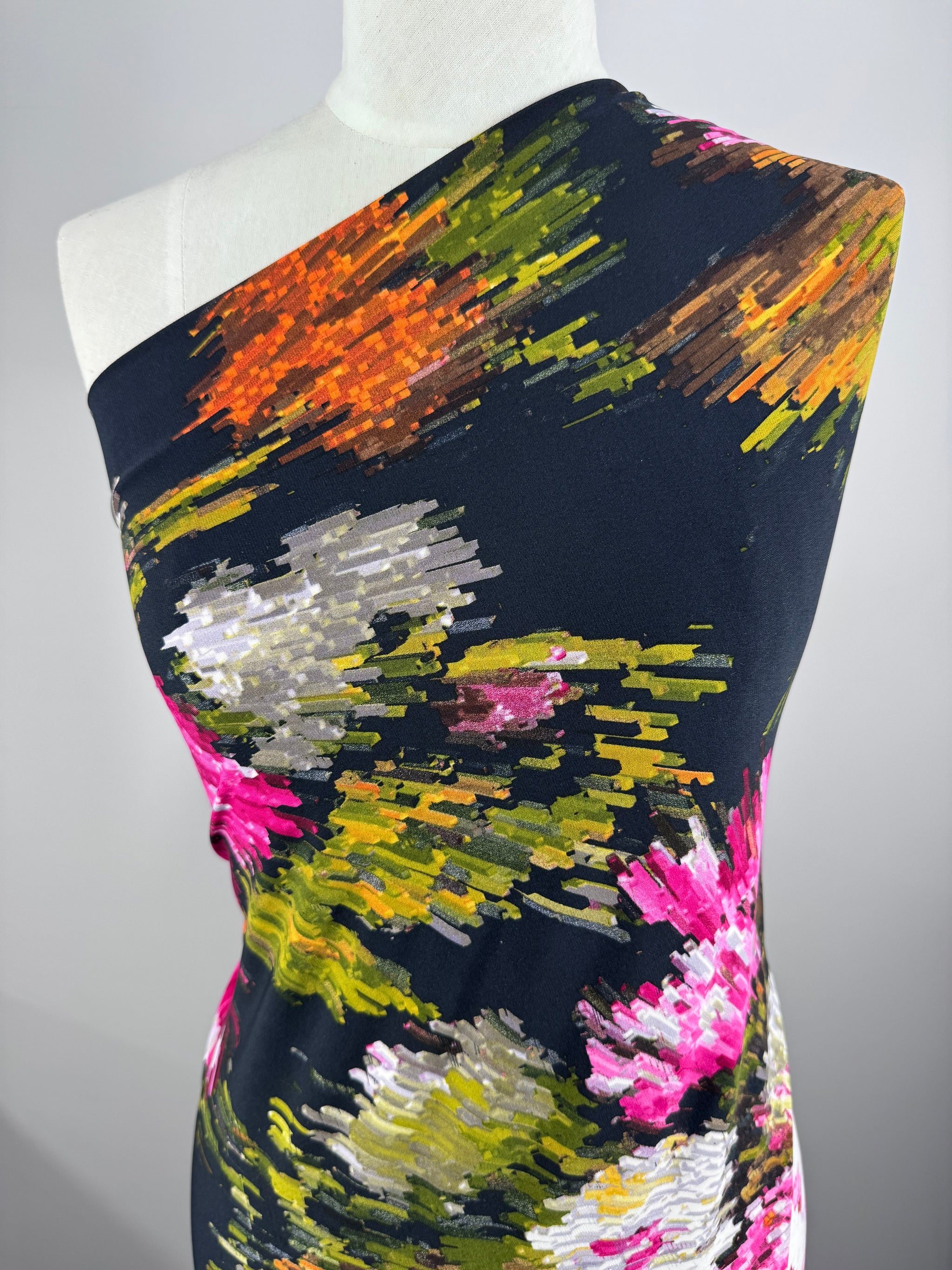 Designer Lycra - Pixel Poppy - 150cm