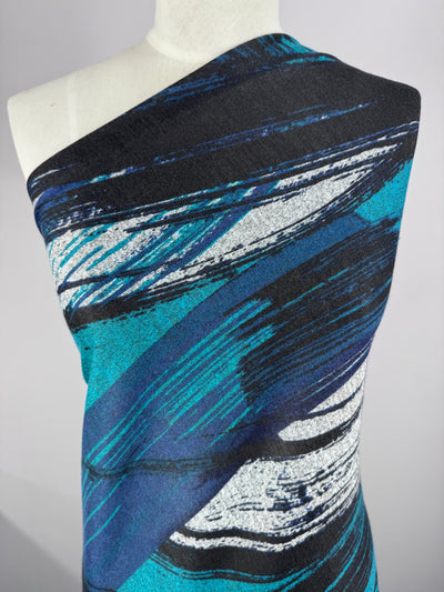 Textured Knit - Lagoon Pulse - 148cm