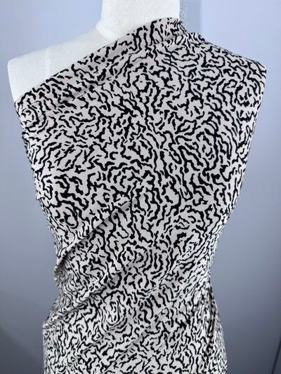 Printed Cotton Lycra - Etched Graphic - 175cm