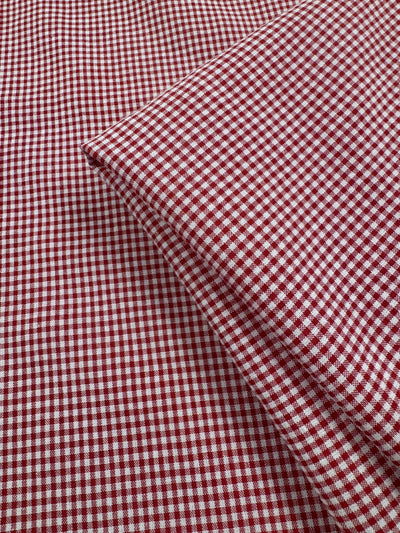 Linen Blend - Mini Red & White  - 145cm