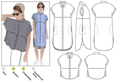 Pattern - Style Arc - Blaire Shirt & Dress Multi Size