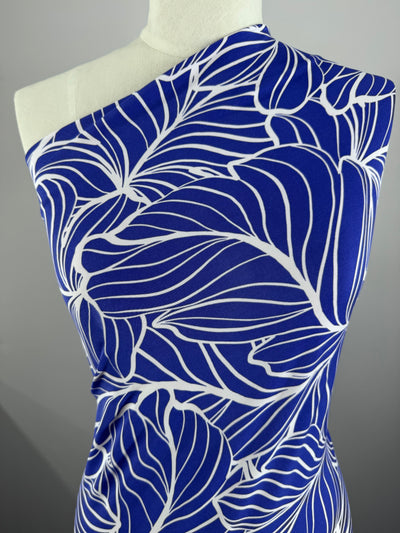 Printed Lycra - Cobalt Wave - 142cm