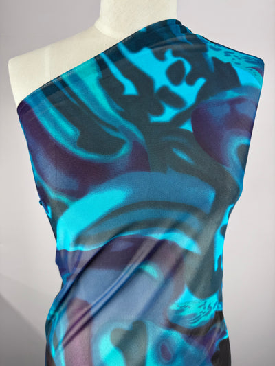 Designer Mesh - Aqua Mirage - 142cm