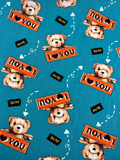 Printed Rayon - Love Cub - 145cm