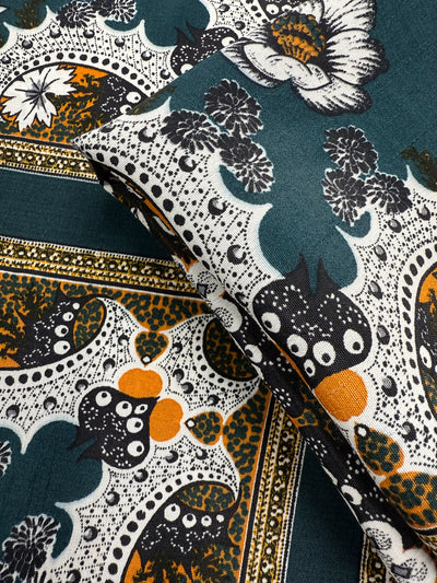 Viscose Crepe - Vintage Scarf - 157cm
