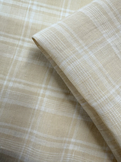Pure Linen - Vanilla Check - 147cm