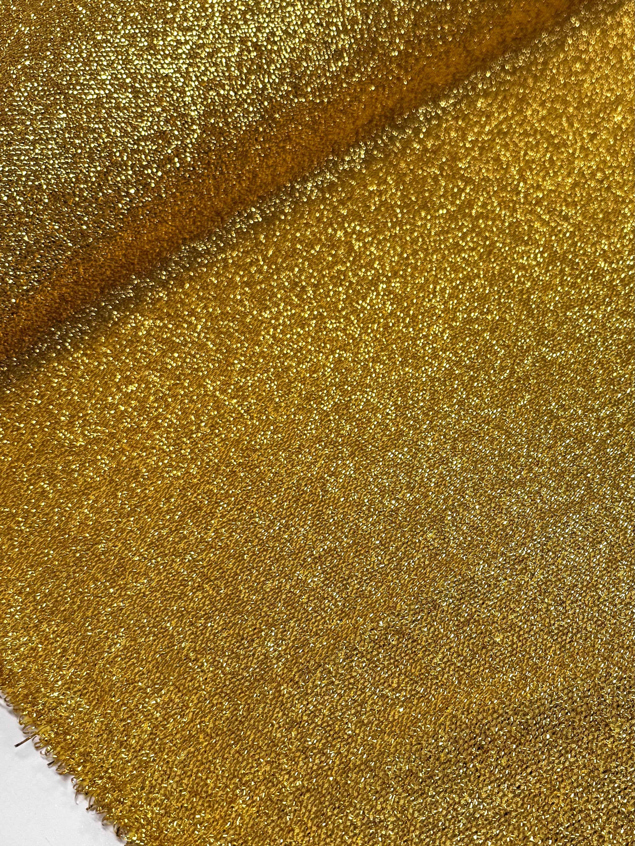 Lurex Stretch Knit - Gold - 155cm