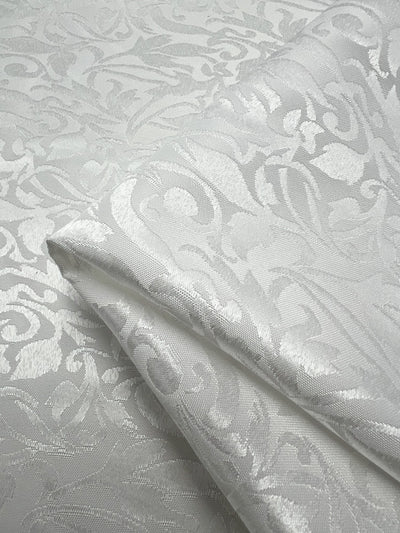 Designer Damask - White - 155cm