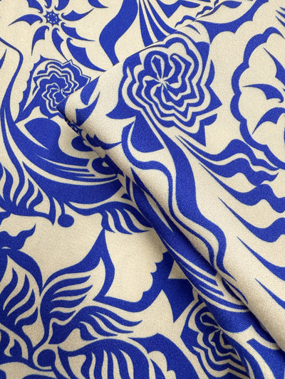 Mercerised Rayon - Cobalt Whirl - 150cm