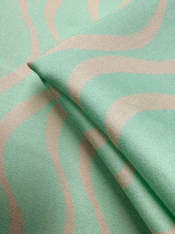 Mercerised Rayon - Seafoam Rhythm - 150cm