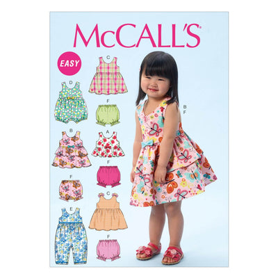 Pattern - Mccall's - M6944 - Toddlers’ Top, Dresses, Rompers and Panties