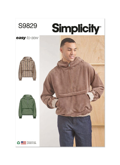 Pattern - Simplicity - S9829 - Men’s Half Zip Hoodie